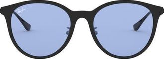 Ray-Ban 55mm Square Sunglasses in Black /Blue at Nordstrom