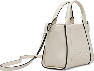 Karl Lagerfeld Borsa tote con logo goffrato - Bianco