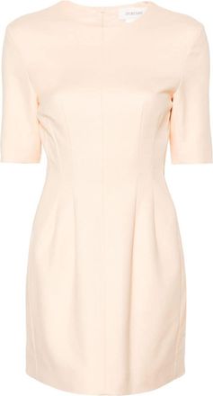 Sportmax Colomba dart-detail minidress - women - Elastane/Acetate/Elastane/Polyamide/Cotton/Cotton - 38 - Neutrals