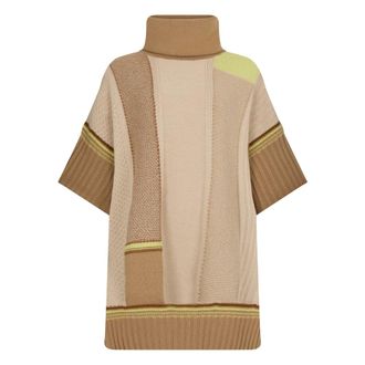 Malo Truien & Vesten, Dames, Beige, XS, Kasjmier, Oversized Trui