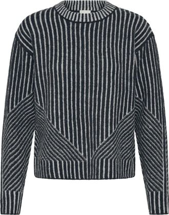 Ichi Total E. C.d. Stripe - - Knitwear - Donna - Blu - M