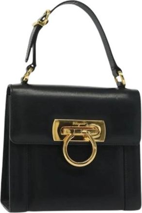 Ferragamo Pre-owned Handbag - Dames - Vintage Handtas - Zwart - ONE Size - Leer - Vintage