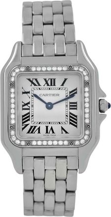 Cartier Pre-owned Cartier Panthere Diamond Silver Dial Ladies Watch W4PN0018