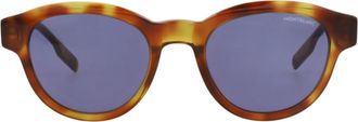 Montblanc Round-Frame Acetate Sunglasses