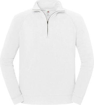 Fruit Of The Loom Fruit of the Loom Heren Iconic Premium Half Zip Sweatshirt (Wit)