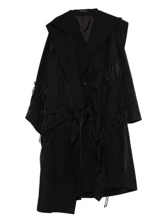 Yohji Yamamoto double-layered coat - Black
