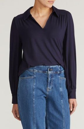 Universal Standard Moore Liquid Jersey Popover Top in Midnight Blue at Nordstrom, Size Xs