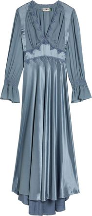 Rixo Rixo Arlena Silk-chiffon and Satin Midi Dress - Blue - 16 (UK 16 / XL)