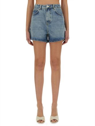 Moschino Cotton Denim Shorts - Blue