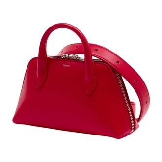 Coperni Womens Belt Duffle Top Handle Bag Red Lambskin