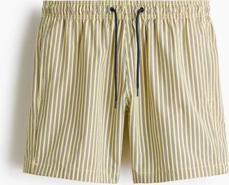 H&M Badeshorts aus Seersucker - Yellow
