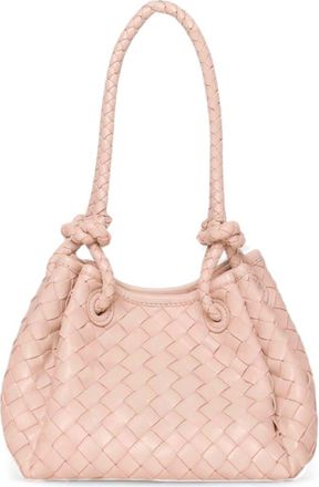 Walter Baker Kinsley Knot Top Handle Woven Leather Bag in Peach at Nordstrom Rack