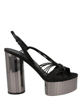 Ferragamo Sabrina Mirrored Platform Heels