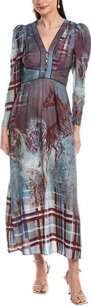 Marchesa Marchesa Rosa Twill Midi Dress