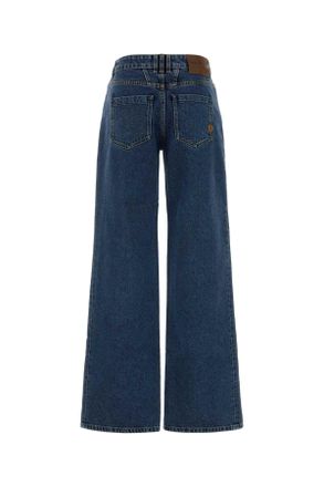Balmain Womens Denim Jeans 6ex Bleu Fonce Exterior: Cotton