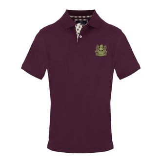 Aquascutum Heren Logo Katoenen Polo Shirt (Rood)