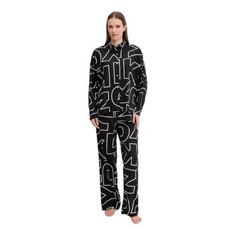 DKNY Dkny, Nachtkleding, Dames, Zwart, S, Katoen, Katoenen pyjamaset voor twee personen