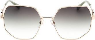 Marc Jacobs Womens Green Leg Ends Gold Sunglasses - One Size