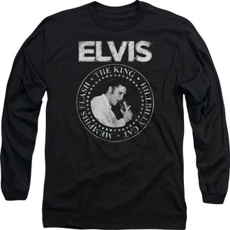 Gildan Elvis Presley Rock King Long Sleeve Adult Tee / T-Shirt