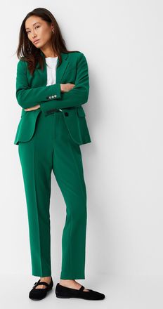 Contemporaine Womens Suiting crepe pant Fit: Straight leg, high rise