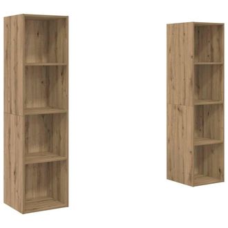 Berkfield Home TV Cabinet 2 pcs Brown 37 x 37 x 142.5 cm Engineered wood