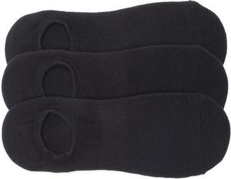 Nordstrom 3-Pack Everyday No-Show Socks in Black at Nordstrom, Size 9