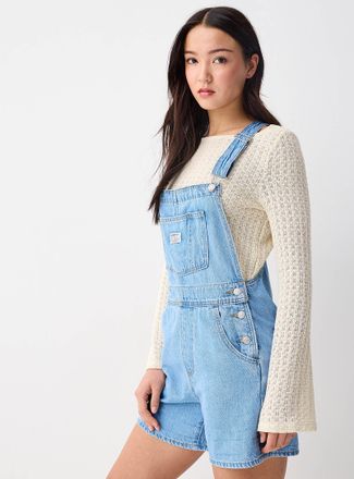 Levi's Womens Medium blue denim overalls