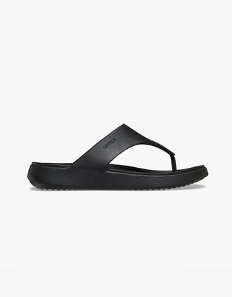 Crocs Womens Crocs GETAWAY TRIANGLE FLIP Womens Flip-flops Black - Size: 4