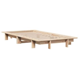 Berkfield Home Modern Bed Frame without Mattress 100x200 cm Solid Wood Pine in Light Brown