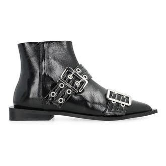 Ganni Dames, Schoenen, Zwart, Maat: 36 EU Leer