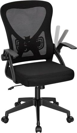 Woltu Woltu Silla De Oficina Ergon&oacute;mica Con Reposabrazos Y Soporte Lumbar, Silla De Escritorio Con Funci&oacute;n De Inclinaci&oacute;n Y Giro De 360&deg;, Negra