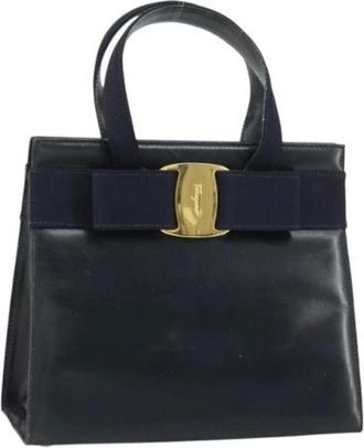 Ferragamo Pre-owned Handbags, female, Blue, Size: ONE SIZE Pre-owned Handbag