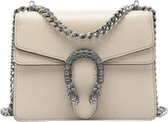 Gucci Pre-owned Dionysus Schoudertas - Dames - Vintage Schoudertas - Beige - ONE Size - Leer - Vintage