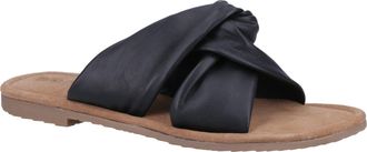 Hush Puppies Amy Brede Pasvorm Lederen Dames Zwarte Sandalen