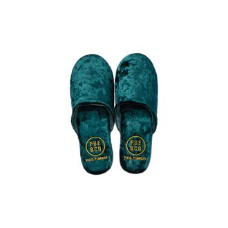Puebco Small green velvet slipper