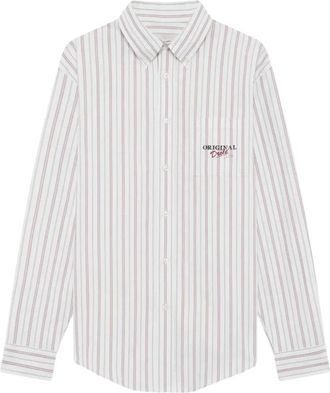 Dr&ocirc;le de Monsieur Camisa de Rayas de Manga Larga Regular - Shirts - Hombre - Blanco - XL