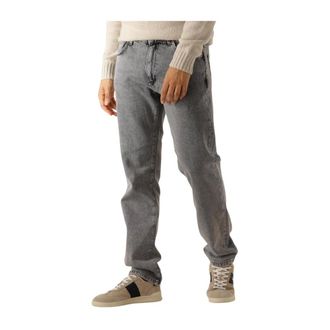 Woodbird Jeans, Heren, Grijs, W32 L34, Katoen, Grijze Straight Leg Jeans voor Heren