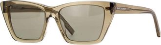 Saint Laurent Ladies Black Cat Eye Sunglasses SL276MICA 045