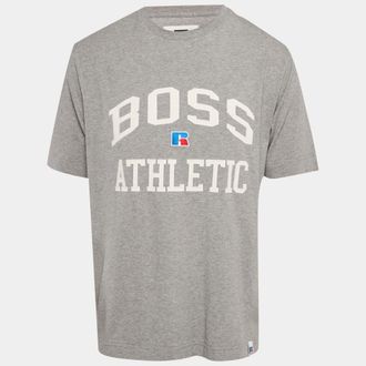HUGO BOSS Boss By Hugo Boss Grey Logo Applique Jersey T-Shirt