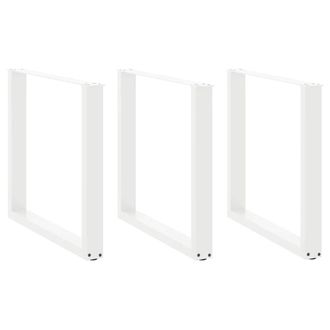 Berkfield Home Coffee Table Legs U-Shaped 3 pcs White 80x(72-73) cm Steel
