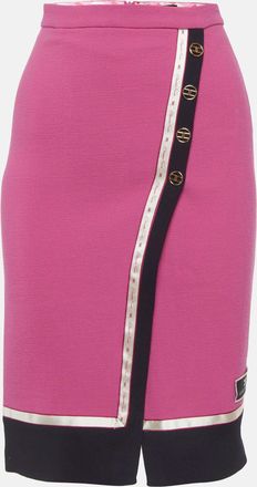 Elisabetta Franchi Pink Crepe Pencil Skirt