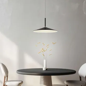 Globo Lighting Lampada a sospensione led Lampada a sospensione regolabile in altezza Luce per sala da pranzo a sospensione nera, metallo acrilico, 18W 980Lm bianco