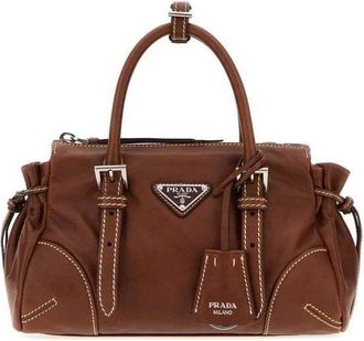 Prada Karin Top Handle Bag Brown