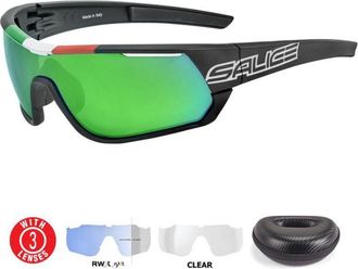 Salice 016 ITA RWX 072 CL RW GRN Mens Sunglasses Black Size 134