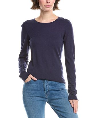 Fort&eacute; Cashmere Crewneck Silk & Cashmere-Blend Sweater