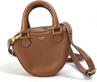 Celine Tweedehands leren schoudertassen - Dames - Vintage Handtas - Bruin - ONE Size - Vintage