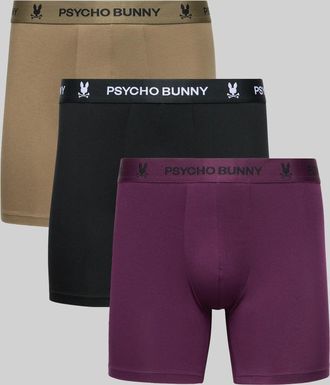Psycho Bunny Mens 3 Pack Boxer Brief 572 POTENT PURPLE / XXL