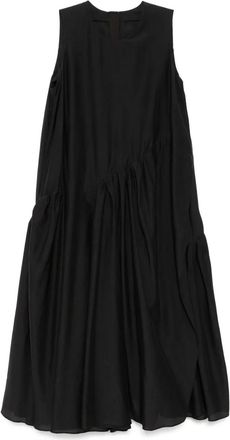 JNBY Abito plissettato con orlo asimmetrico - Nero