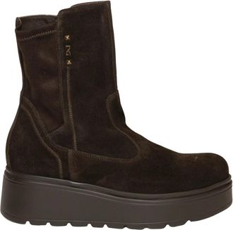 Nero Giardini Enkellaarsjes - Dames - Enkellaarsjes - Bruin - 39 EU - Leer - Schoenen