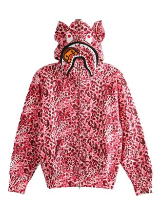 A Bathing Ape shark hooded sweatshirt - Rosa